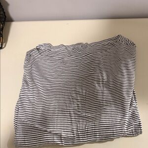 All Saints Black and White Striped Long Sleeve Tee